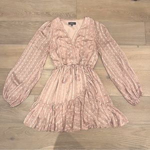 Antique pink polka dot dress.